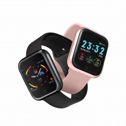 Смарт часовник Besmart i15, Водоустойчивост IP67, Метален корпус, Пулс, Крачки, Розов