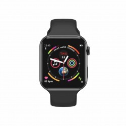 Смарт Часовник BeSmart W34, Smart Watch, iOS/ Android, Bluetooth-Свързаност, Водоустойчив, Кръвно, Разговори, Аларма, Черен