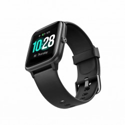 Смарт часовник SolMI ID205L, работещ с приложение VeryFitPro, голям цветен екран с висока резолюция, за спорт и ежедневие, водоустойчивост IP68, Черен