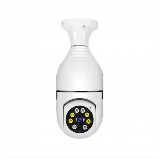 Куполна Wifi камера, BeSmart, Тип Крушка, 5MP, Вграден микрофон, Двупосочен звук, Аларма, Прахо- и влагоустойчива, БялКамери за видеонаблюдение за външен монтаж