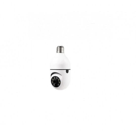 Куполна Wifi камера, BeSmart, Тип Крушка, 5MP, Вграден микрофон, Двупосочен звук, Аларма, Прахо- и влагоустойчива, БялКамери за видеонаблюдение за външен монтаж