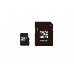 MicroSDHC карта с памет, 64 GB, с адаптер, клас 10, черна