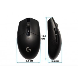 Мишка Logitech Wireless Lightspeed G304, 12 000 DPI, сензор HERO, LED индикатор, черен