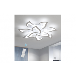 Регулируема LED таванна лампа, BeSmart, 85w 8350lm, с дистанционно управление/приложение 3000k-6500k, креативен дизайн с 10 венчелистчета, за всекидневна, спалня, всекидневна