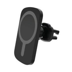 BeSmart 10553 – стойка за телефон за кола с безжично и бързо зареждане, MagSafe, 360° завъртане, универсална, черна