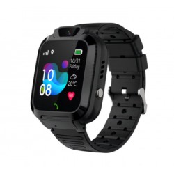 Детски Смарт Часовник BeSmart Q16S, 1, 44 инча, Водоустойчив, Шпионски мониторинг, Цветен сензорен екран, Бутон за повикване и SOS, Черен
