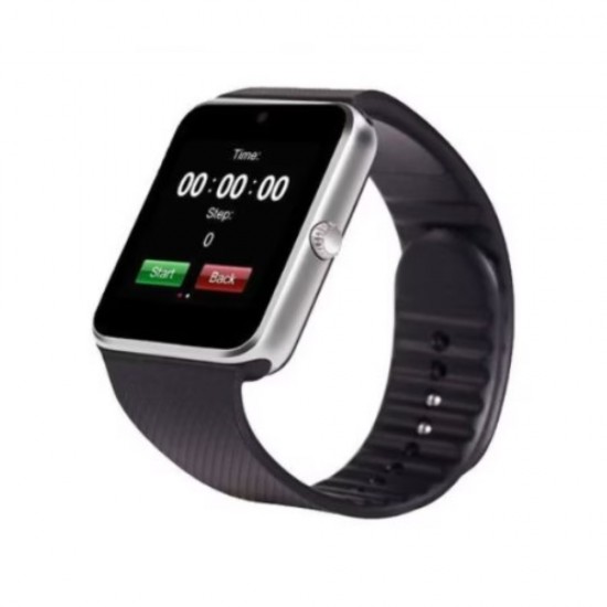 Смарт часовник Smart Wear GT08, слот за сим карта и мемори карта, камера, bluetooth, Сребрист Мъжки Смарт Часовници