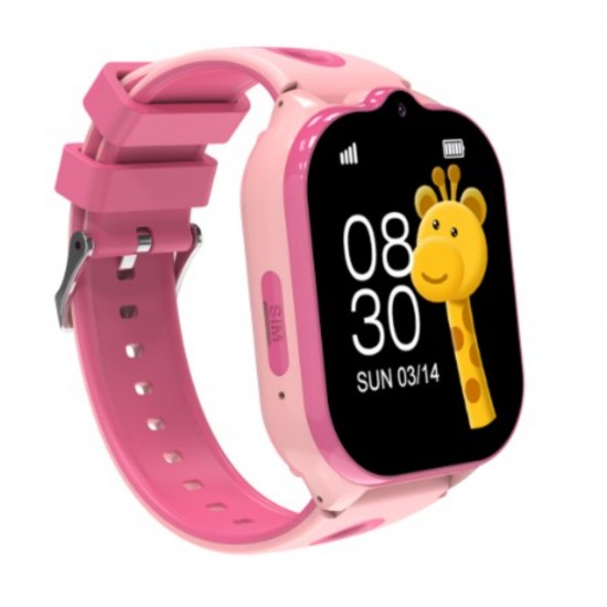 Детски смарт часовник BeSmart LT52 4G GPS, GPS наблюдение, WIFI, 2", HD камера, видеообаждане, SOS бутон, училищен режим, GeoFence, шпионско наблюдение, РозовBlack Friday