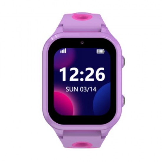 Детски GPS смарт часовник BeSmart LT56, GPS наблюдение, WIFI, 1.83", HD камера, видео разговори, SOS бутон, училищен режим, GeoFence, шпионско наблюдение, 2 каишки, връзка за връзка, ЛилавBlack Friday