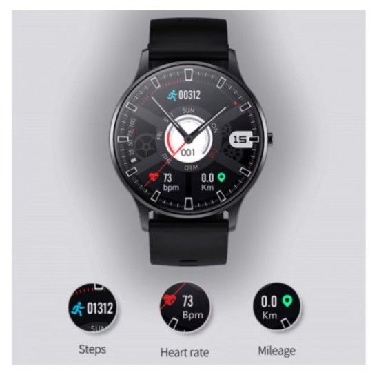 Смарт часовник BeSmart Y66 Pro, Водоустойчив IP68, 1.28 инчов HD Full touch control, Резолюция 240*240 пиксела, Батерия 160mAh, ЧеренBlack Friday