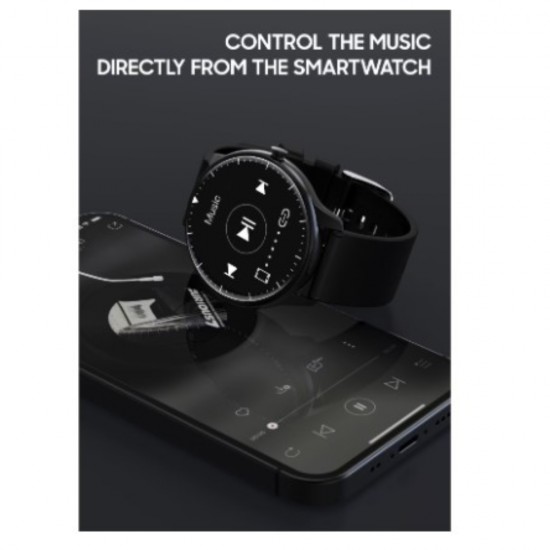 Смарт часовник BeSmart Y66 Pro, Водоустойчив IP68, 1.28 инчов HD Full touch control, Резолюция 240*240 пиксела, Батерия 160mAh, ЧеренBlack Friday