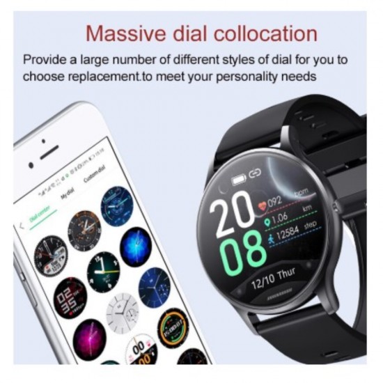Смарт часовник BeSmart Y66 Pro, Водоустойчив IP68, 1.28 инчов HD Full touch control, Резолюция 240*240 пиксела, Батерия 160mAh, ЧеренBlack Friday