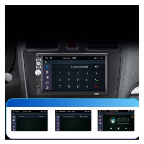 Мултимедия BeSmart, модел 7039B, 1 DIN Радио За Кола, 7 Инча, Bluetooth, Carplay, Многоцветен, CD, DVD плеъри за кола