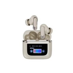 Безжични Bluetooth слушалки BeSmart V8, Сензорен екран и шумопотискане, Аудио, Безжични, in-ear, Управление на телефонни разговори, Златист