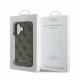 Калъф за телефон Guess, съвместим с iPhone 16, естествена кожа, Кафяв