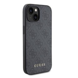 Оригинален твърд гръб GUESS, За Apple iPhone 15, Сив