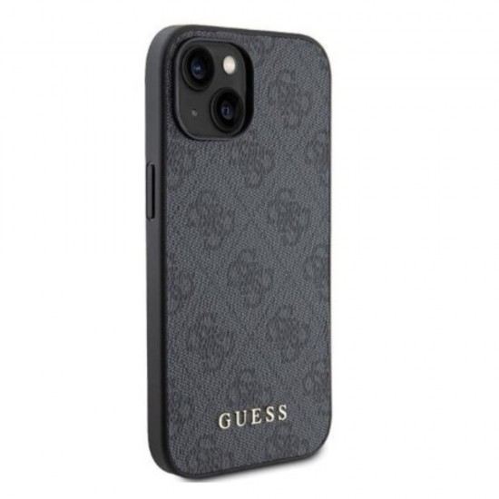 Оригинален твърд гръб GUESS, За Apple iPhone 15, Сив