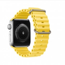 BeSmart Каишка за Apple Watch релеф 42–49 мм, жълта