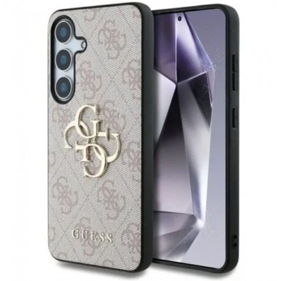 Предпазен калъф Guess 4G PU Big Logo за Samsung Galaxy S25 Ultra, Розов