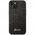 Калъф Guess PC/TPU Glitter Flakes Metal Logo, За iPhone 14 Pro, Черен