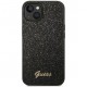 Калъф Guess PC/TPU Glitter Flakes Metal Logo, За iPhone 14 Pro, Черен