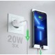 Комплект съвместим с Apple, iPad, iPhone, Adapter, USB-C, Lightning, 20W, 2 в 1: Зарядно, КабелЗарядни устройства за смарт телефони