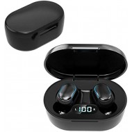 Безжични слушалки E7S Sport, Bluetooth 5.4, тъч контрол, 3D звук, черни