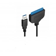USB 3.0 към SATA адаптер, BeSmart За HDD/SSD, Plug and play, Независим захранващ порт, 20 см, Черен