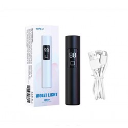 UV LED преносима лампа за нокти, BeSmart, модел тип писалка второ поколение, 180mAh батерия, изпъкнала леща, силиконова глава за притискане, бяла