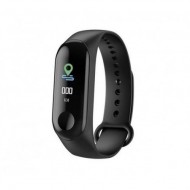Влагоустойчива смарт гривна Smart technology M3, Пулс, Кръвно налягане, Черна
