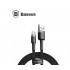 Кабел Baseus Cafule, USB към USB-C плетен, QC3.0, 2A, 3m, черен