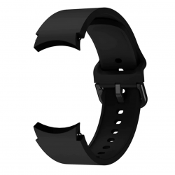 Силиконова каишка THD, 20 мм, за Samsung Galaxy Watch 4 Classic 46 мм / 42 мм и Samsung Galaxy Watch 4 44 мм / 40 мм, Черен