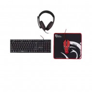 Комплект 4 в 1 White Shark Gc-4101 COMANCHE, клавиатура, мишка, подложка и слушалки