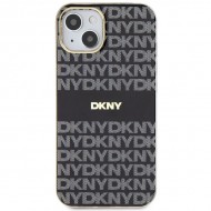 Калъф DKNY IML Mono & Stripe с MagSafe, съвместим с iPhone 15/14/13, черен
