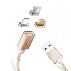 Магнитен захранващ кабел 3 в 1 за Android, IOS, Type C