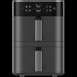 Фритюрник с горещ въздух Xiaomi Dual Zone Air Fryer, 12 л. вместимост, 14 програми за готвене, двойна кошница, 360° въздушен поток, незалепващо покритие, 2800W