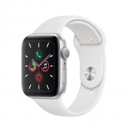 Силиконова каишка за Apple Watch, Sport Band, Съвместима с Apple Watch 1/2/3/4/5/6, White/Alb, 38 mm