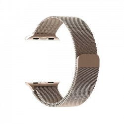 Curea metalică KD Home® Milanese Loop pentru Apple Watch 1/2/3/4/5/6, 38 mm, închidere magnetică, Vintage Gold