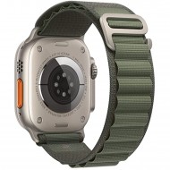Safemore D2K3MQMBM каишка за смарт часовник за Apple Watch 42/44/45/49 мм, найлонова, зелена
