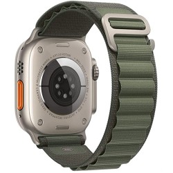 Safemore D2K3MQMBM каишка за смарт часовник за Apple Watch 42/44/45/49 мм, найлонова, зелена