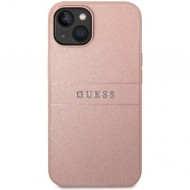 Калъф Guess PU Leather Saffiano – iPhone 14 Plus – Розов