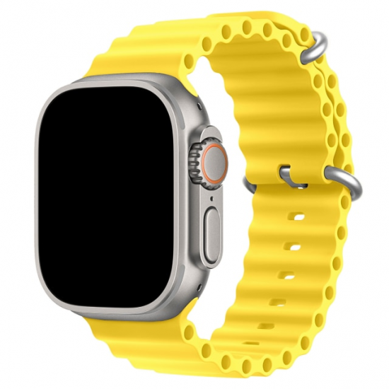 Каишка за Apple watch релеф 42-49мм жълтаАксесоари за Smartwatch