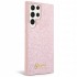 Калъф Guess, съвместим със Samsung Galaxy S24 Ultra, Glitter Script, розов