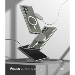 Ringke Fusion Magnetic Matte за Samsung Galaxy S23 Ultra – прозрачен калъф с MagSafe