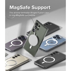 Ringke Fusion Magnetic Matte за Samsung Galaxy S23 Ultra – прозрачен калъф с MagSafe