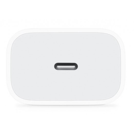 Зарядно Apple за iPhone, iPad, 20W, USB-C, Бял с кабелЗарядни устройства за смарт телефони