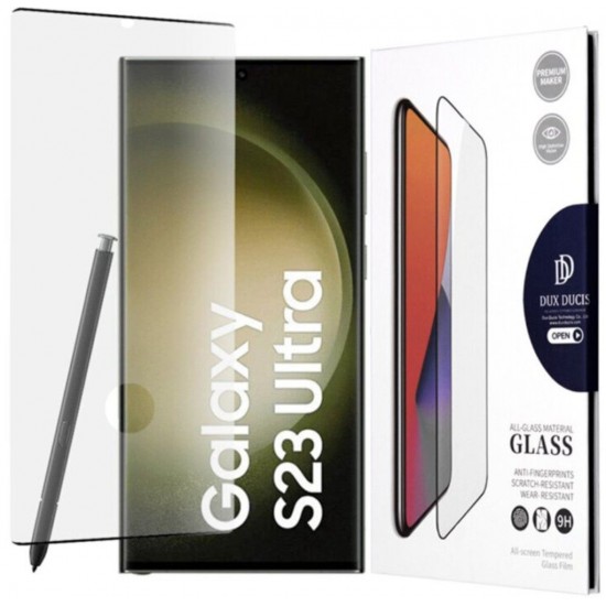 9D Стъклен Протектор за Samsung Galaxy S23 Ultra 5G, ЧеренЗащитни Фолиа за Мобилни Телефони