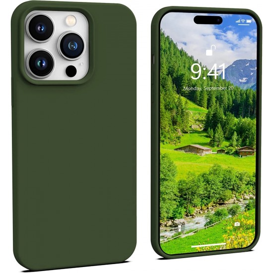Силиконов кейс , BeSmart Iphone 14 pro max тъмно зеленКалъфи за мобилни телефони