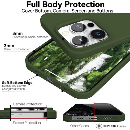 Силиконов кейс , BeSmart Iphone 14 pro max тъмно зеленКалъфи за мобилни телефони