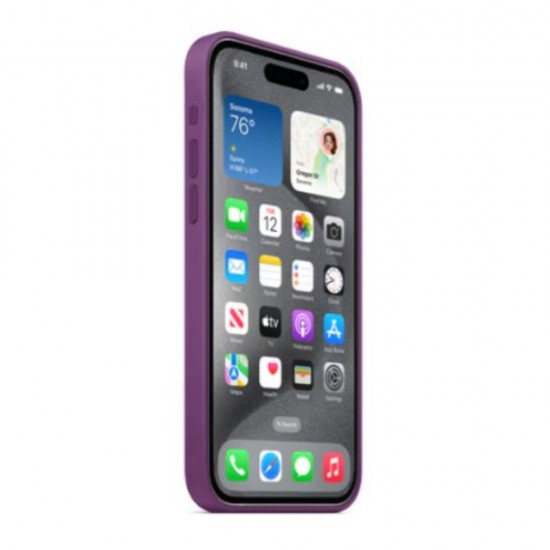Силиконов кейс BeSmart за Iphone 15 PRO тъмно лилав Калъфи за мобилни телефони